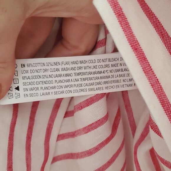 Forever 21 Striped Linen Blend Midi Skirt - Picture 6 of 7